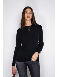 William de Faye Sweter w kolorze czarnym rozmiar: 40. Czarne swetry klasyczne damskie William De Faye, z kaszmiru, bez kołnierzyka. Za 153.45 zł.