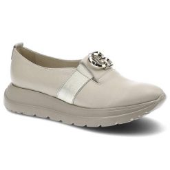 Beżowe Półbuty Lamanti Eleganckie Skórzane Mokasyny Damskie. Brązowe mokasyny damskie LAMANTI, ze skóry. Za 255.00 zł.