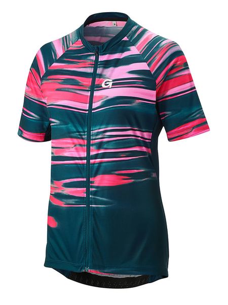 Gonso Koszulka kolarska "Copedello" w kolorze granatowo-różowym rozmiar: 38. Niebieskie topy sportowe damskie Gonso, bez wzorów, z materiału, bez ramiączek. Za 139.20 zł.