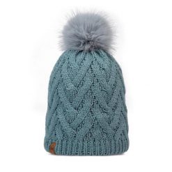 Czapka BUFF KNITTED & FLEECE BAND BEANIE CARYN. Niebieskie czapki zimowe damskie Buff. Za 159.99 zł.