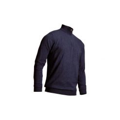 Sweter wiatroszczelny do golfa męski. Szare swetry męskie INESIS, l, bez wzorów, z bawełny, bez kołnierzyka. Za 119.99 zł.