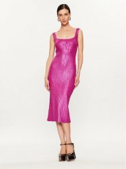 Pinko Sukienka dzianinowa Costina 102211 A1BF Różowy Slim Fit. Czerwone sukienki damskie Pinko, s, bez wzorów, z dzianiny, bez kołnierzyka, bez ramiączek. Za 869.99 zł.