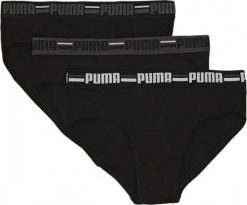 Slipy męskie Puma BASIC BRAND ELASTIC 3-PACK czarne 93545801 r S. Czarne bokserki męskie Puma, bez wzorów, z bawełny. Za 129.85 zł.