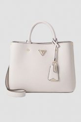 GUESS Biała torebka damska Meridian II. Brązowe torebki klasyczne damskie Guess, z aplikacjami, ze skóry, bez dodatków. W wyprzedaży za 625.99 zł.