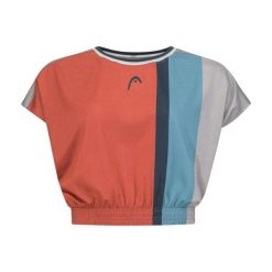 Koszulka z krótkim rękawem damska PADEL Crop Top. Brązowe t-shirty damskie HEAD, s, bez wzorów, bez kołnierzyka. Za 234.00 zł.