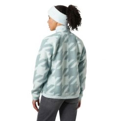 Sweter damski Helly Hansen Imperial Printed Pile Snap. Niebieskie swetry klasyczne damskie Helly Hansen, bez kołnierzyka. Za 633.00 zł.