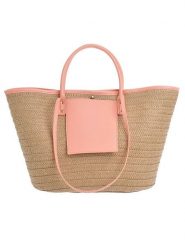 BLE Shopper bag w kolorze jasnoróżówo-jasnobrązowym - 53 x 30 cm rozmiar: onesize. Brązowe shopper bag damskie BLE, bez wzorów, z materiału, na ramię, bez dodatków. Za 65.85 zł.