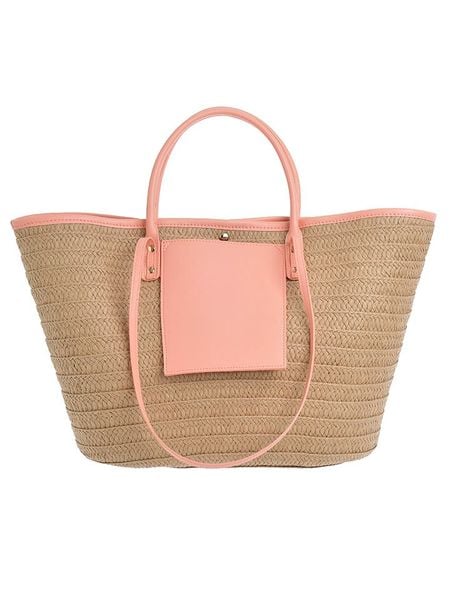 BLE Shopper bag w kolorze jasnoróżówo-jasnobrązowym - 53 x 30 cm rozmiar: onesize. Brązowe shopper bag damskie BLE, bez wzorów, z materiału, na ramię, bez dodatków. Za 69.91 zł.