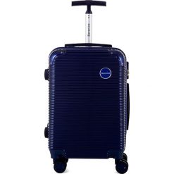 Walizka w kolorze granatowym - 44 l. Niebieskie walizki Bestseller Luggage, bez wzorów, z materiału. W wyprzedaży za 189.95 zł.
