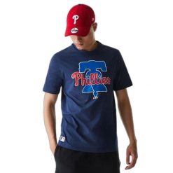 Koszulka Phillie Nos MLB Regular. Niebieskie t-shirty sportowe męskie New Era, s, z materiału, bez ramiączek, trekkingowe. Za 126.50 zł.