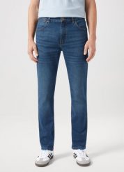 WRANGLER LARSTON MĘSKIE SPODNIE JEANSOWE JEANSY DŻINSY BLUE SPRUCE 112350652 W18S018019. Niebieskie jeansy męskie Wrangler. Za 229.99 zł.