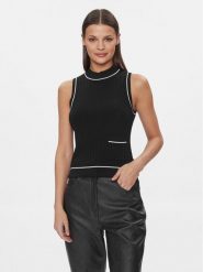 Armani Exchange Top 3DYH2A YMH6Z 1200 Czarny Regular Fit. Czarne topy damskie Armani Exchange, s, bez wzorów, z syntetyku, bez kołnierzyka. Za 309.99 zł.