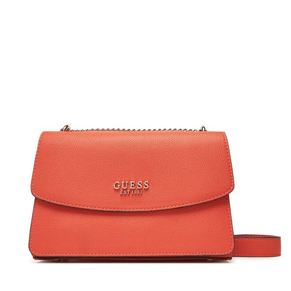 Torebka Guess. Brązowe torebki klasyczne damskie Guess, z aplikacjami, wizytowe, bez kołnierzyka, bez ramiączek. Za 429.99 zł.