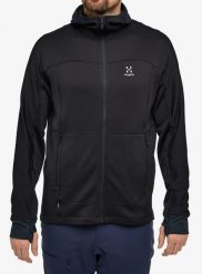 Bluza polarowa męska Haglofs Betula Hood. Czarne bluzy z kapturem męskie Haglöfs, m, z elastanu. Za 299.00 zł.
