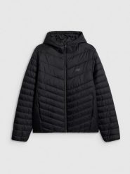 4F Kurtka z wypełnieniem syntetycznym męska - czarna L. Czarne kurtki męskie 4f, l, bez wzorów, z materiału, klasyczne, bez kaptura. Za 269.99 zł.