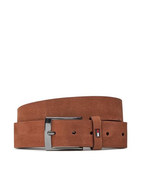 Tommy Hilfiger Pasek Męski Adan Nubuck 3.5 AM0AM12050 Brązowy. Brązowe paski męskie Tommy Hilfiger, bez wzorów, z nubiku. Za 239.99 zł.