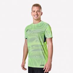 Koszulka piłkarska Kipsta Viralto Wave. Szare t-shirty sportowe męskie KIPSTA, l, z materiału, bez ramiączek, do piłki nożnej. Za 59.99 zł.