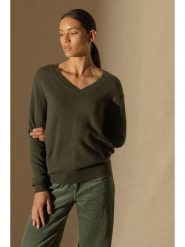 Perfect Cashmere Kaszmirowy sweter "Kalie" w kolorze khaki rozmiar: M. Brązowe swetry klasyczne damskie Perfect Cashmere, m, z kaszmiru, bez kołnierzyka. Za 418.69 zł.
