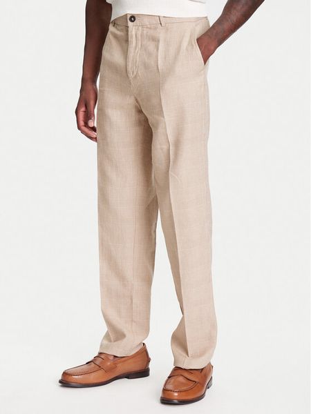 United Colors Of Benetton Spodnie materiałowe 43B3UF03X Beżowy Regular Fit. Brązowe spodnie materiałowe męskie United Colors Of Benetton, bez wzorów, z bawełny. Za 199.99 zł.