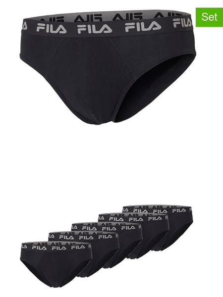 Fila Slipy (5 par) w kolorze czarnym rozmiar: XXL. Czarne slipki męskie Fila, bez wzorów. Za 124.95 zł.