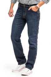 WRANGLER REGULAR FIT MĘSKIE SPODNIE JEANSOWE DARK USED W10I22H10 112125986. Spodnie materiałowe męskie Wrangler, bez wzorów, z jeansu. Za 199.99 zł.