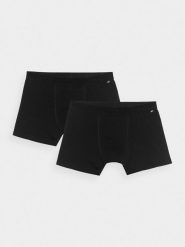 4F Bielizna bokserki (2-pack) męskie - czarna XXL. Czarna bokserki męskie 4f, bez wzorów, z bawełny. Za 79.99 zł.