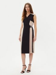 DKNY Sukienka koktajlowa DD5N1H61 Czarny Slim Fit. Czarne sukienki damskie DKNY, bez wzorów, z syntetyku, wizytowe, bez kołnierzyka, bez ramiączek. Za 459.99 zł.