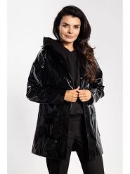 Awama Płaszcz przeciwdeszczowy w kolorze czarnym rozmiar: M. Czarne kurtki przeciwdeszczowe damskie Awama, m, bez kaptura. Za 228.92 zł.