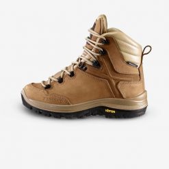 Buty trekkingowe damskie MT500 Vibram skóra wodoodporne. Brązowe obuwie trekkingowe damskie FORCLAZ. Za 599.99 zł.
