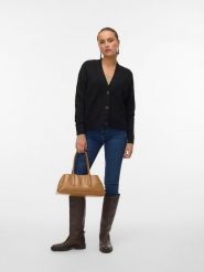 Vero Moda Kardigan w kolorze czarnym rozmiar: S. Czarne kardigany damskie Vero Moda, s, bez wzorów, z materiału. Za 87.40 zł.