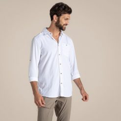 Koszula z długim rękawem Craghoppers Nosilife Nuoro II. Białe koszule męskie CRAGHOPPERS, na lato, m, bez wzorów, bez kołnierzyka, bez ramiączek. Za 397.15 zł.