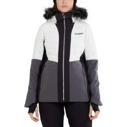 Kurtka narciarska damska Salina Padded Jacket. Białe kurtki damskie Fundango, xs, bez wzorów, z puchu, bez kaptura, narciarskie. Za 629.90 zł.