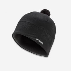 Czapka do narciarstwa biegowego dla dorosłych Inovik XC S 500. Czarne czapki męskie INOVIK, na zimę, bez wzorów, z elastanu, sportowe. Za 59.99 zł.