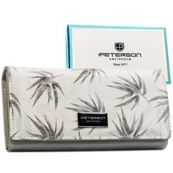Elegancki, biały portfel damski ze skóry ekologicznej i naturalnej z systemem RFID PTN PX24-1-NPK Peterson. Białe portfele damskie bez wzorów, ze skóry ekologicznej. Za 124.99 zł.