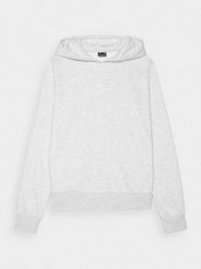 4F Bluza dresowa nierozpinana z kapturem damska - szara S. Szare bluzy z kapturem damskie 4f, s, z bawełny. Za 149.99 zł.