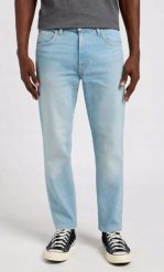 LEE MĘSKIE SPODNIE JEANSOWE AUSTIN LAKE RAIN 112349212 L733016072. Spodnie materiałowe męskie Lee, bez wzorów, z jeansu. Za 229.99 zł.