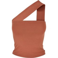Tank top z ramiączkami duże rozmiary kobieta Urban Classics. Czerwone topy damskie Urban Classics, bez wzorów, bez kołnierzyka. Za 141.50 zł.