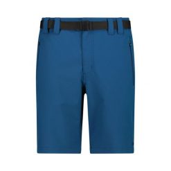 Męskie spodenki trekkingowe CMP z paskiem Niebieskie. Niebieskie szorty męskie CMP, bez wzorów, z elastanu. Za 149.99 zł.