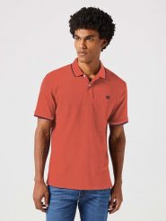 Wrangler Koszulka polo w kolorze czerwonobrązowym rozmiar: 3XL. Czerwone koszulki polo męskie Wrangler, xl, bez wzorów, z bawełny, bez ramiączek. Za 90.45 zł.