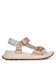 Hispanitas Sandały Maui CHV253896 Srebrny. Szare sandały damskie Hispanitas, bez wzorów, ze skóry, bez obcasa, na płaskiej podeszwie. Za 569.00 zł.