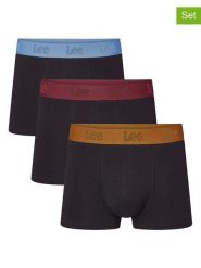 LEE Underwear Bokserki (3 pary) "Arin" w kolorze czarnym rozmiar: M. Czarne bokserki męskie LEE Underwear, bez wzorów. Za 70.24 zł.