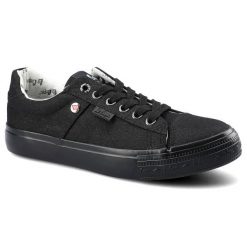 Czarne Trampki Lee Cooper Damskie Lekkie Półbuty. Czarne półbuty damskie Lee Cooper, bez wzorów, z materiału. Za 89.99 zł.