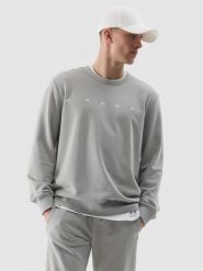 4F Bluza dresowa nierozpinana bez kaptura męska - szara XL. Szare bluzy bez kaptura męskie 4f, bez wzorów, z bawełny, klasyczne, bez kołnierzyka, bez ramiączek. W wyprzedaży za 99.99 zł.