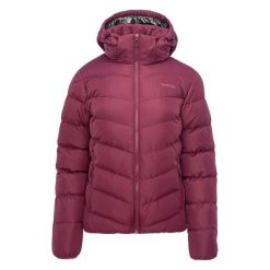 Kurtka Ocieplana Damska Zimowa Varmi. Fioletowe kurtki damskie Hi-tec, na zimę, bez wzorów, z puchu, bez kaptura. Za 331.99 zł.