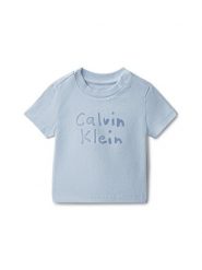 Calvin Klein T-Shirt LVCKSJA52B Niebieski Regular Fit. Niebieskie t-shirty chłopięce CALVIN KLEIN, bez wzorów, z bawełny, bez ramiączek. Za 89.99 zł.