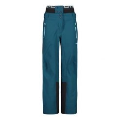 Spodnie damskie narciarskie CMP 34W1946. Zielone spodnie materiałowe damskie CMP, bez wzorów, sportowe. Za 812.00 zł.