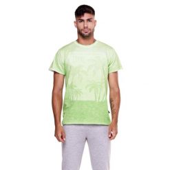 T-shirt męski Tie Dye Beach. Zielone t-shirty męskie LEONE 1947 APPAREL, l, bez wzorów, z tkaniny, bez kołnierzyka. Za 63.11 zł.