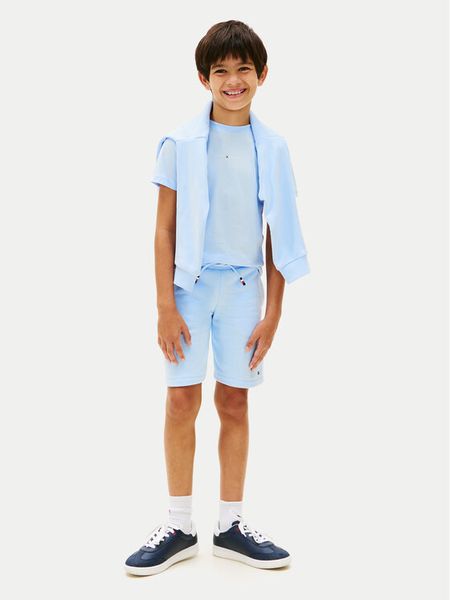 Tommy Hilfiger T-Shirt Essential Logo KB0KB09666 Niebieski jasny Regular Fit. Niebieskie t-shirty chłopięce Tommy Hilfiger, bez wzorów, z bawełny, bez ramiączek. Za 289.99 zł.