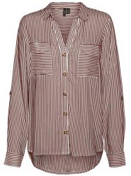Vero Moda Koszula w kolorze brązowo-białym rozmiar: L. Różowe koszule damskie Vero Moda, l, bez wzorów, z wiskozy, klasyczne, bez kołnierzyka, bez ramiączek. Za 57.06 zł.