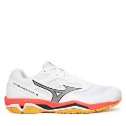 Buty halowe Mizuno. Białe buty sportowe na co dzień męskie Mizuno, bez zapięcia, mizuno wave. Za 399.99 zł.